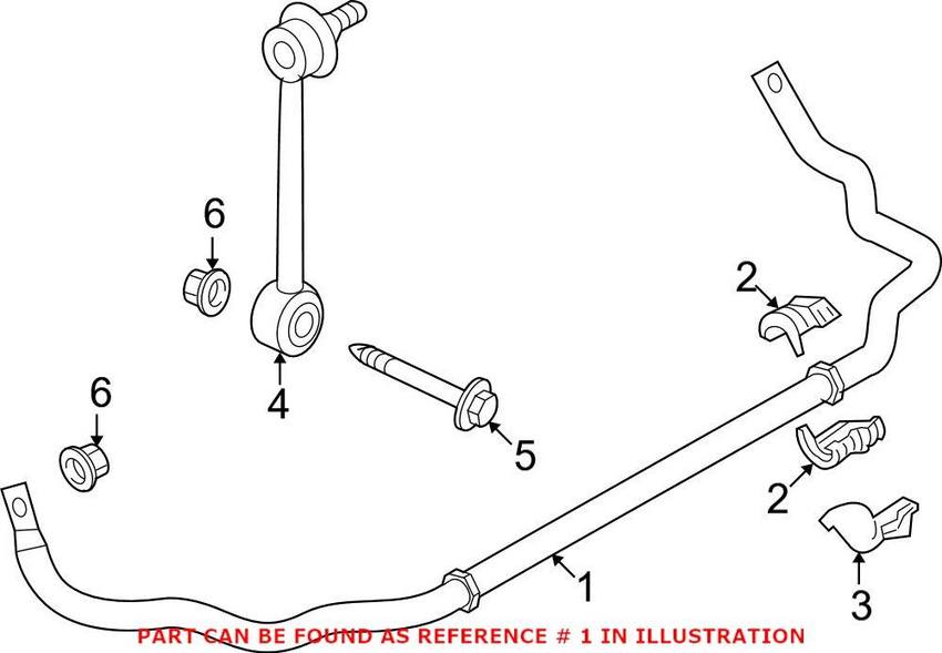 VW Sway Bar - Rear 7P0511025G